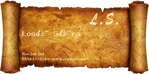 Losó Sára névjegykártya