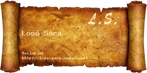 Losó Sára névjegykártya