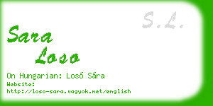 sara loso business card